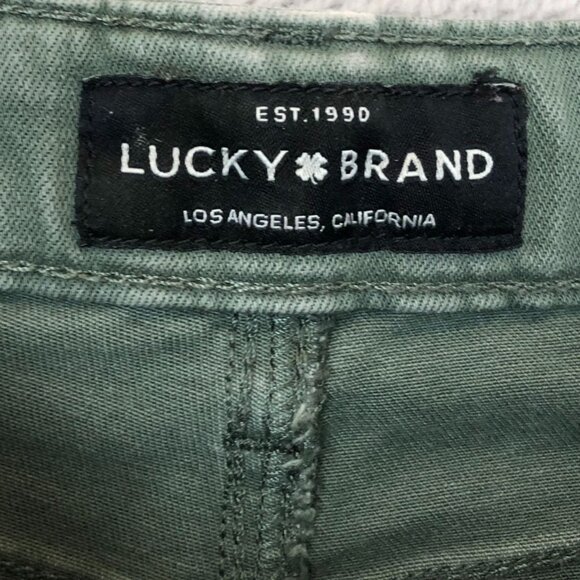 Lucky Brand Womens Jeans Size 4/56 Ava Skinny Ankle Frayed Hem Green Casual - Picture 9 of 16